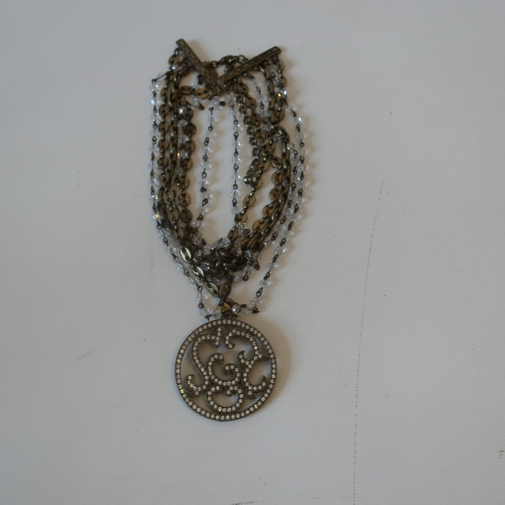 TOMMASSINI EMBELLISHED MEDALLION CHOKER NECKLACE *